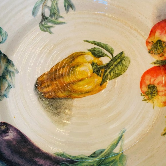 Williams Sonoma Jardin Potager 14" Large Made in Italy Serving Bowl - Picture 4 of 5